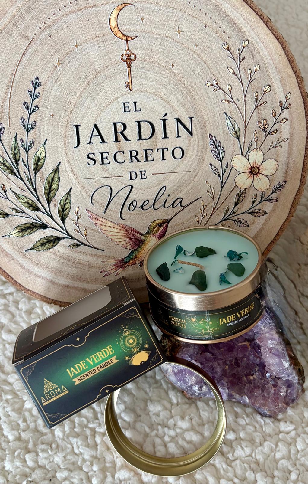 Vela Aromática Jade Verde-Armonía, Prosperidad y Bienestar