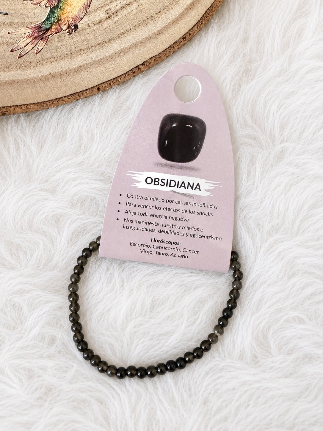 Pulsera Obsidiana-4mm