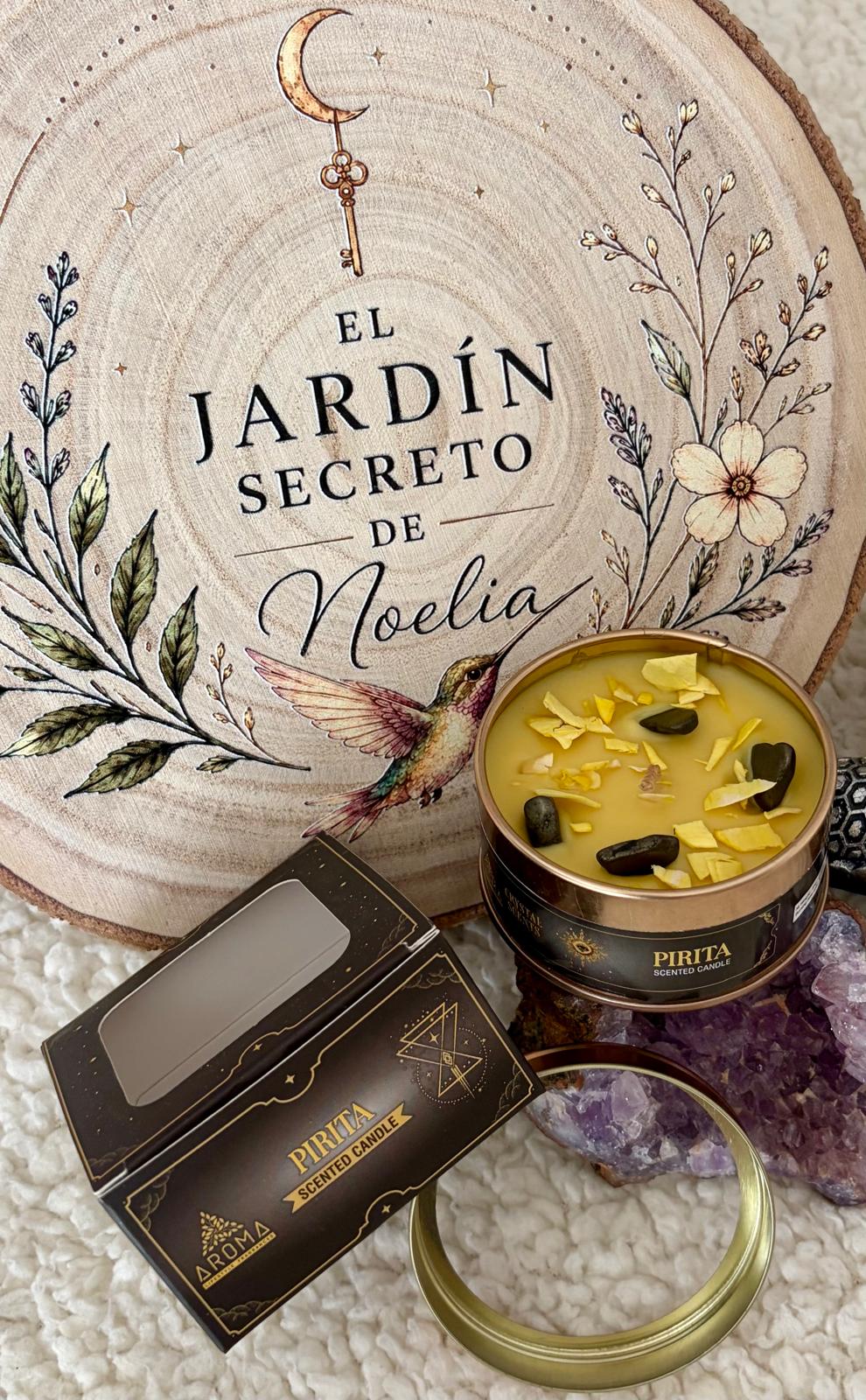 Vela Aromática Pirita-Abundancia,Prosperidad y Protección