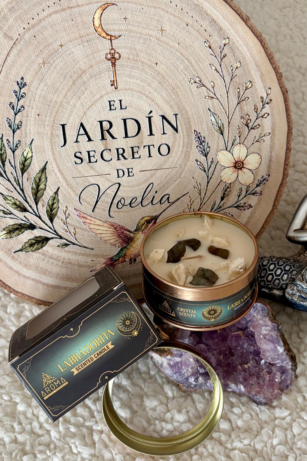 Vela Aromática Labradorita-Transformación, Protección y Equilibrio