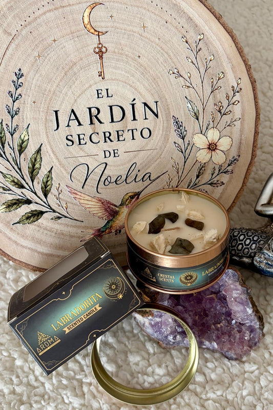 Vela Aromática Labradorita-Transformación, Protección y Equilibrio