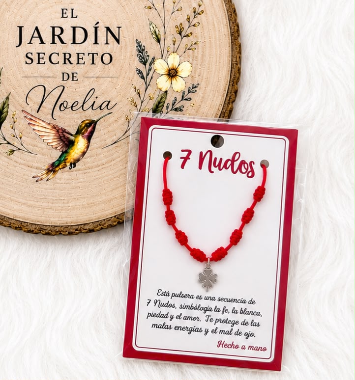 Pulsera Roja 7 Nudos