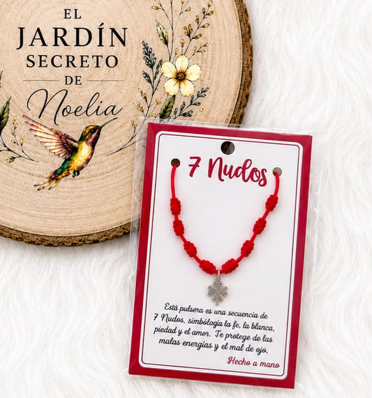 Pulsera Roja 7 Nudos