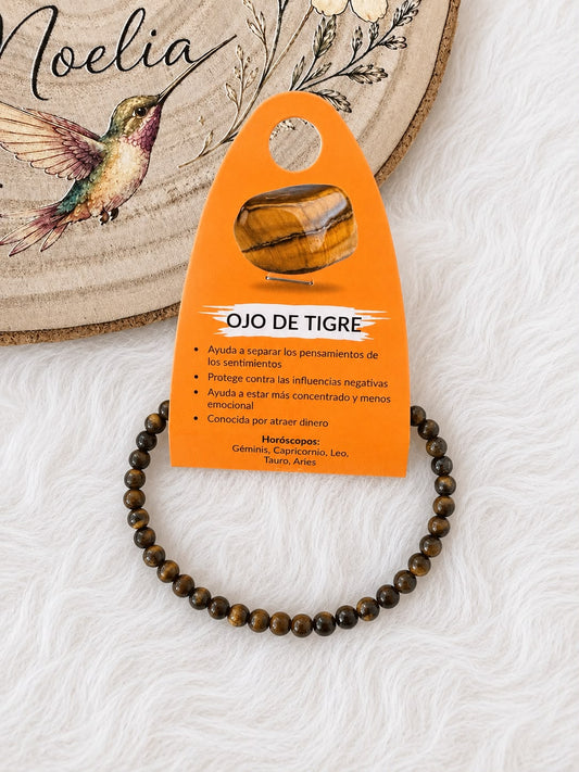 Pulsera Ojo de Tigre-4mm