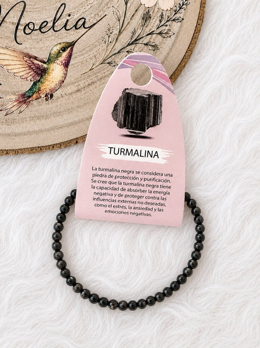 Pulsera Turmalina Negra-4mm